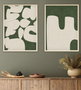 Wallity Huhu202 Cuadros Decorativos enmarcados en MDF y Madera Maciza 50 x 70 cm (2 Piezas)